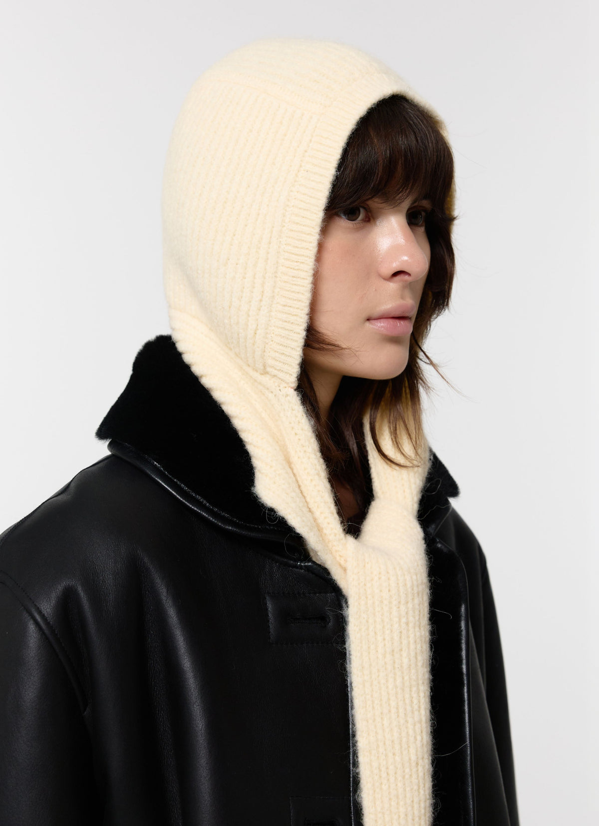 26FW WOOL ALPACA HOOD SCARF