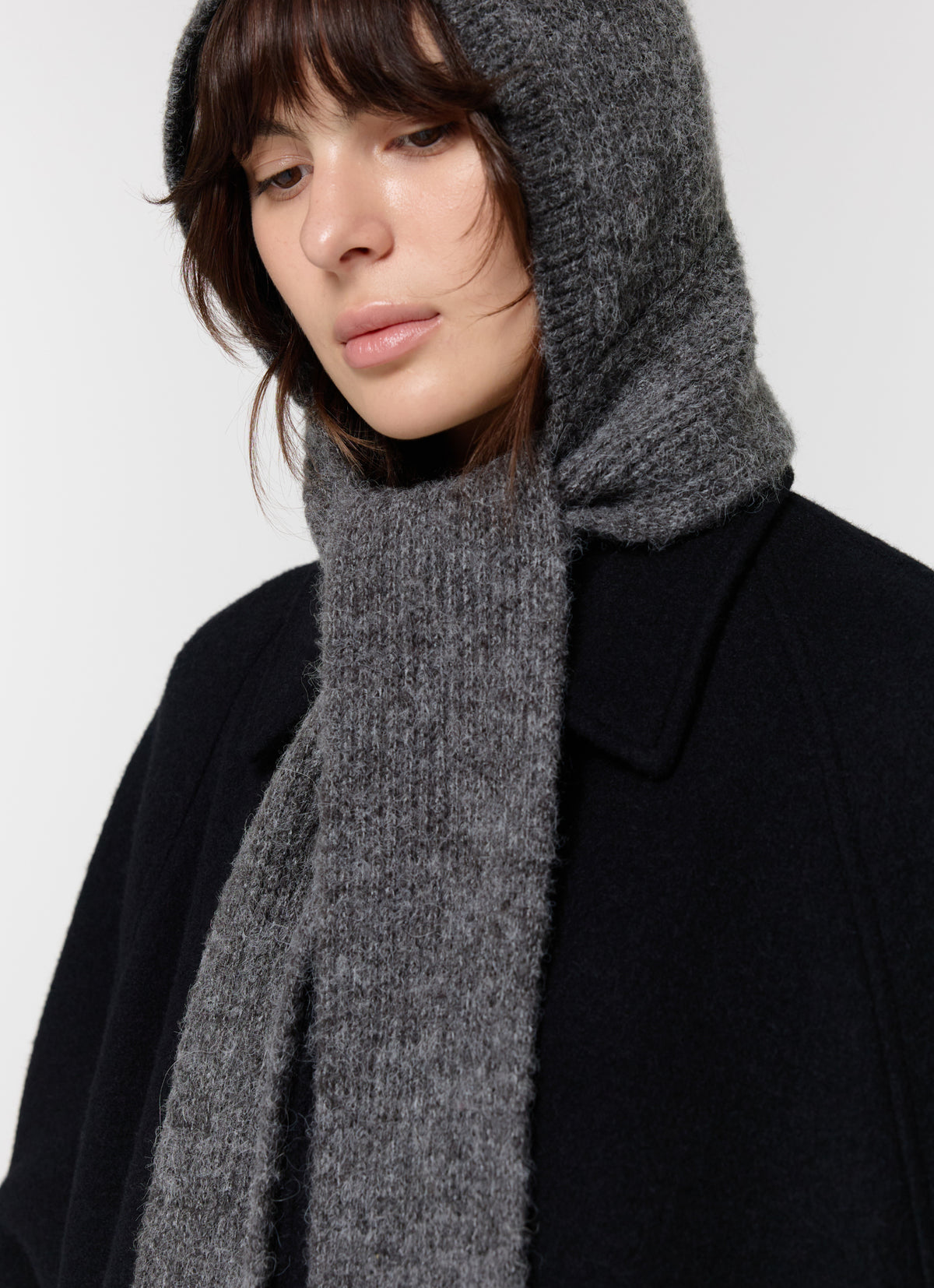 26FW WOOL ALPACA HOOD SCARF