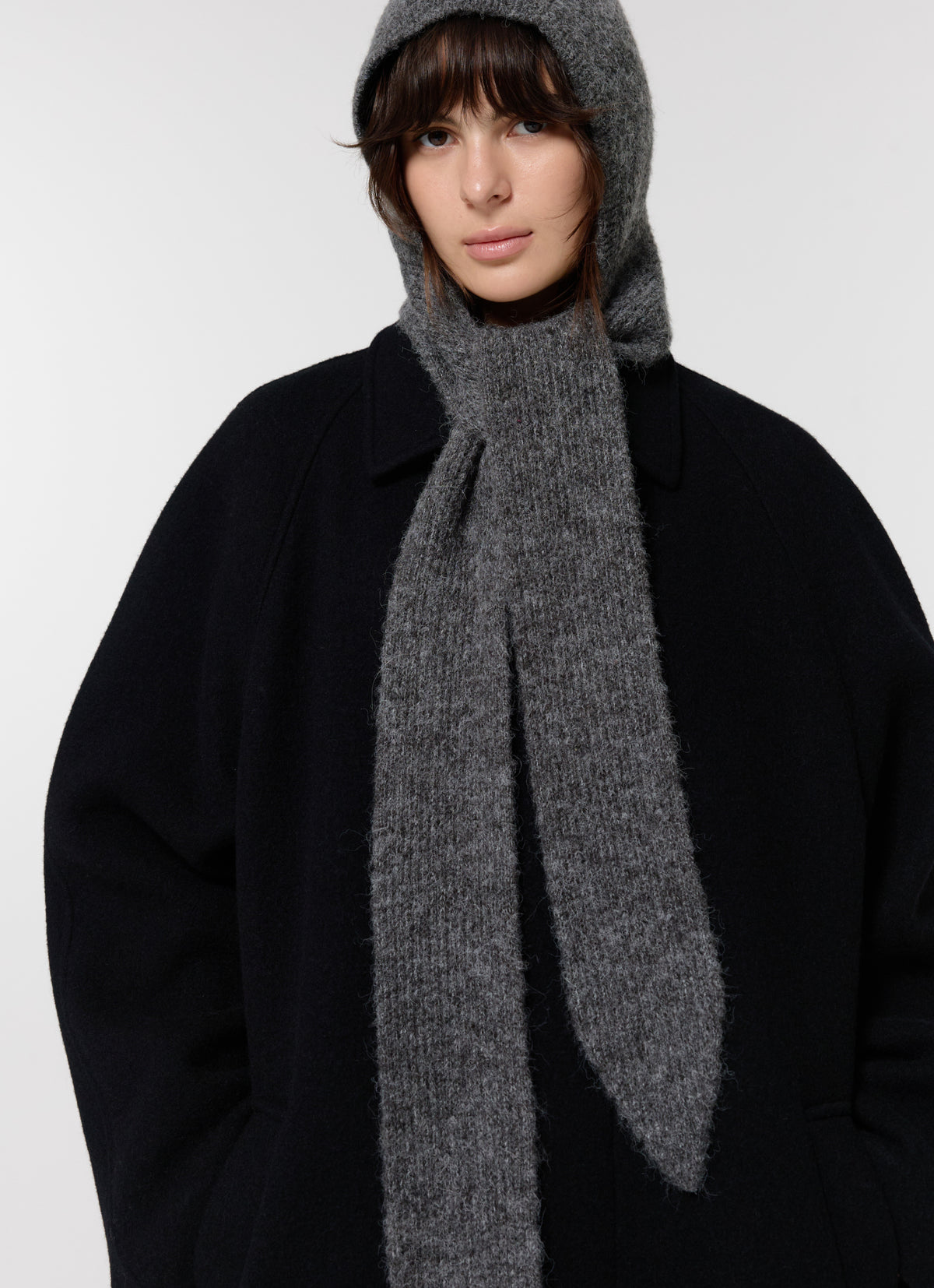 26FW WOOL ALPACA HOOD SCARF