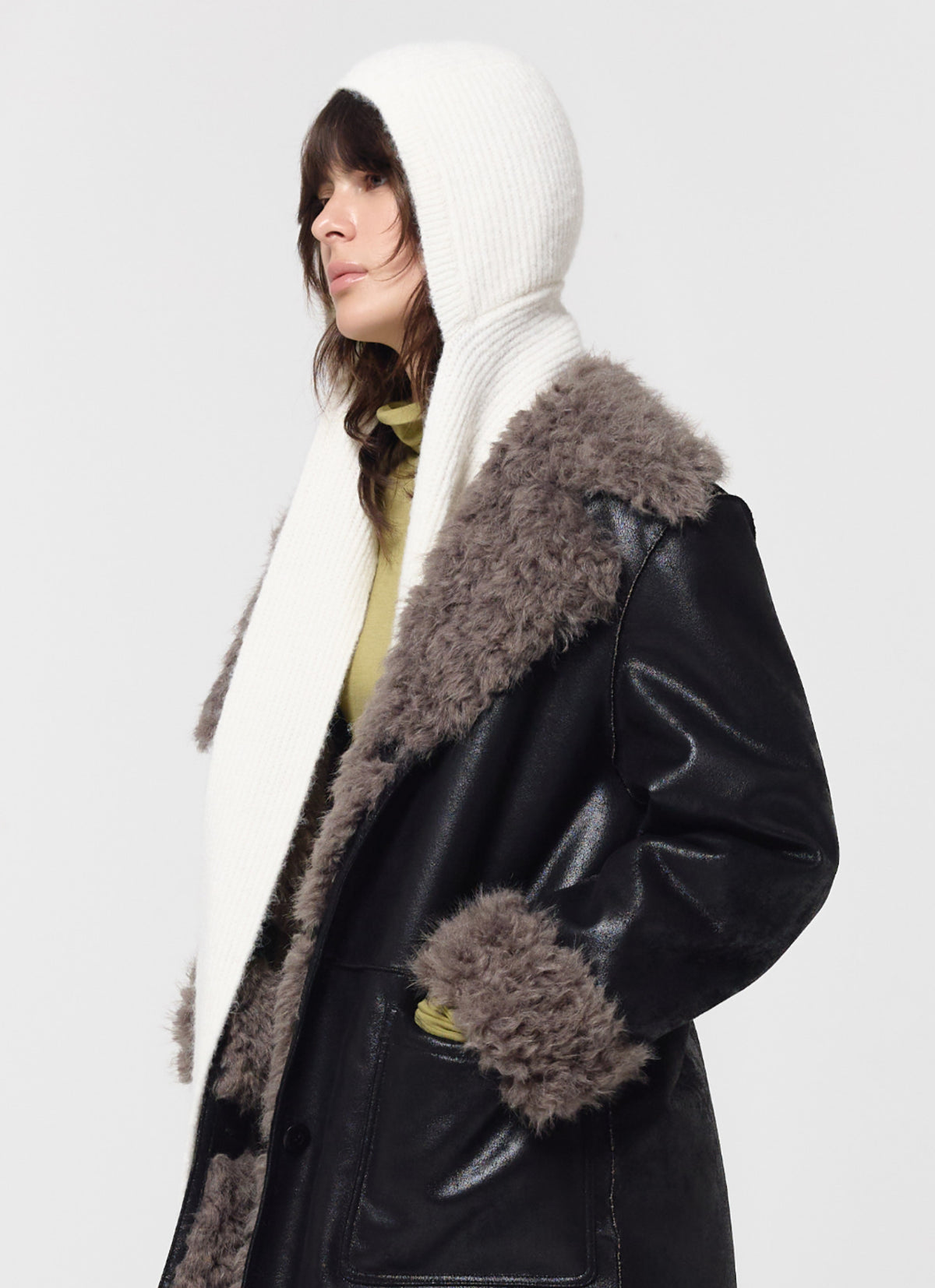26FW WOOL ALPACA HOOD SCARF