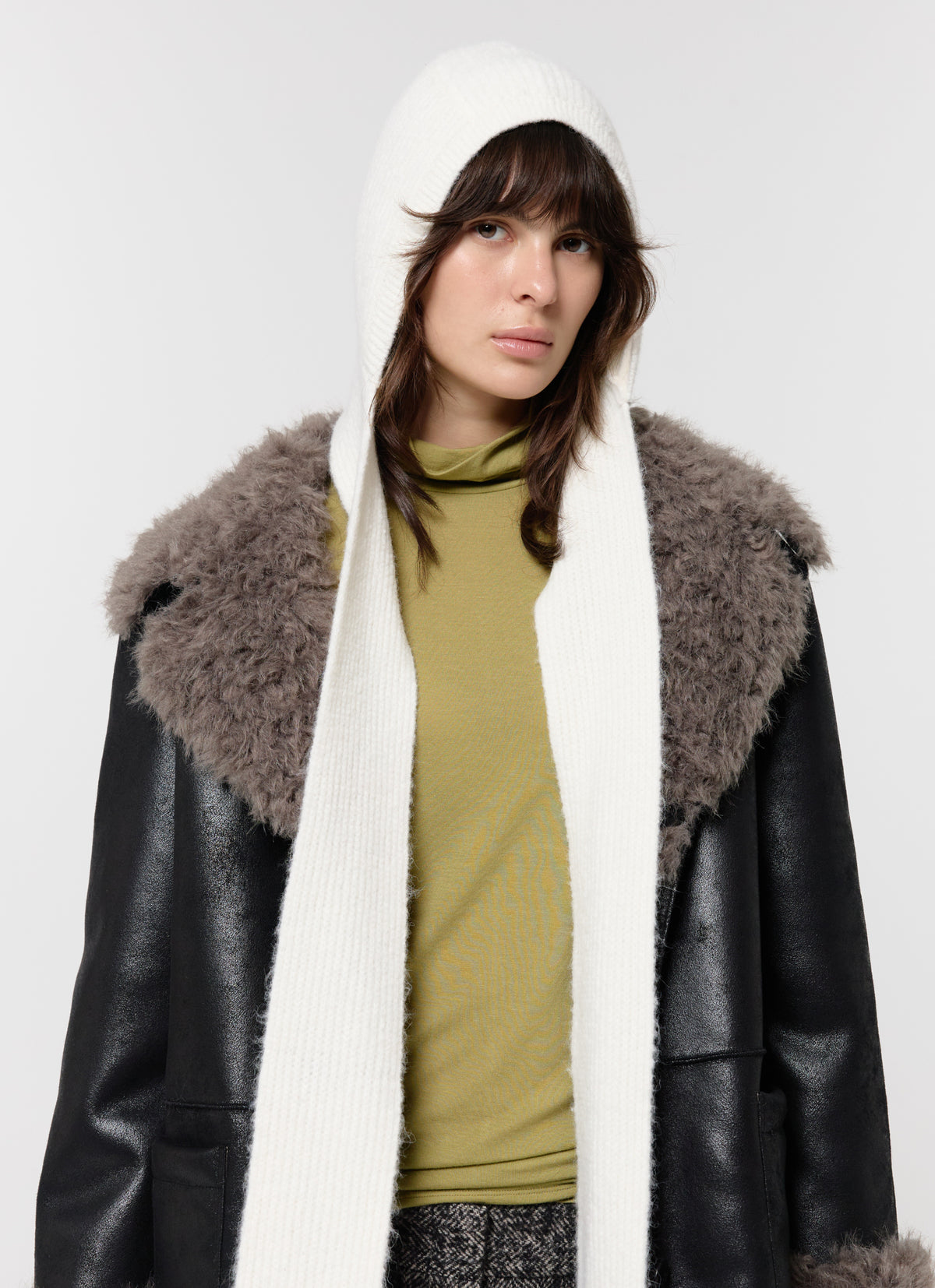 26FW WOOL ALPACA HOOD SCARF