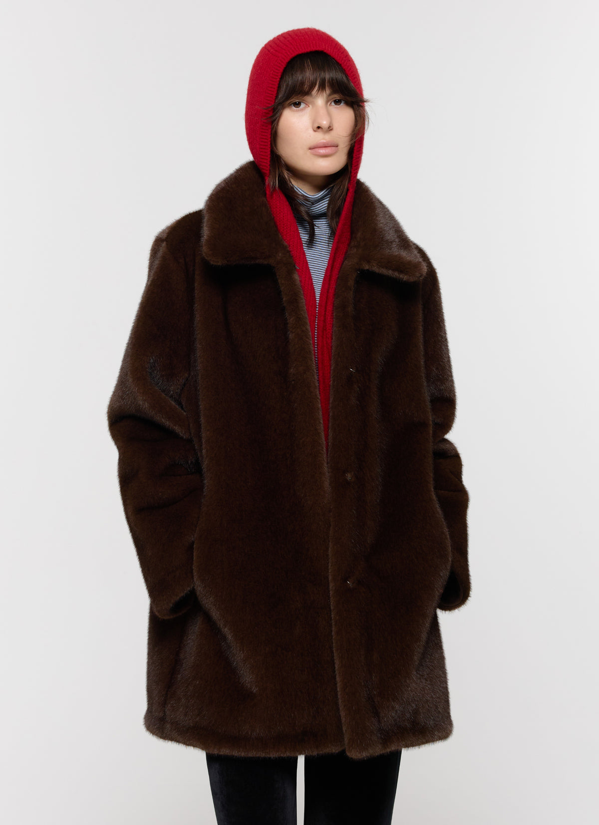 26FW WOOL ALPACA HOOD SCARF