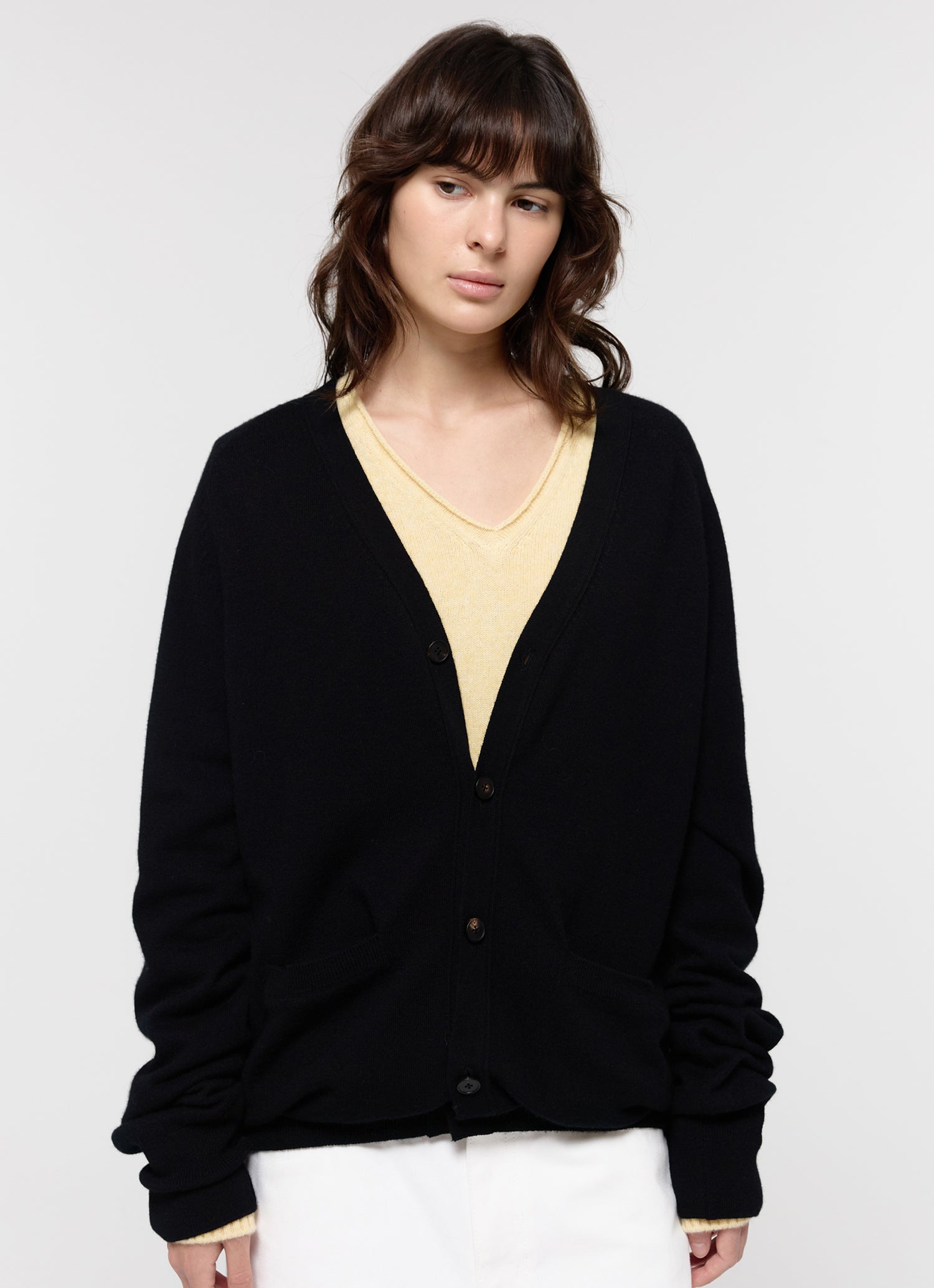 MERINO WOOL LOOSE CARDIGAN