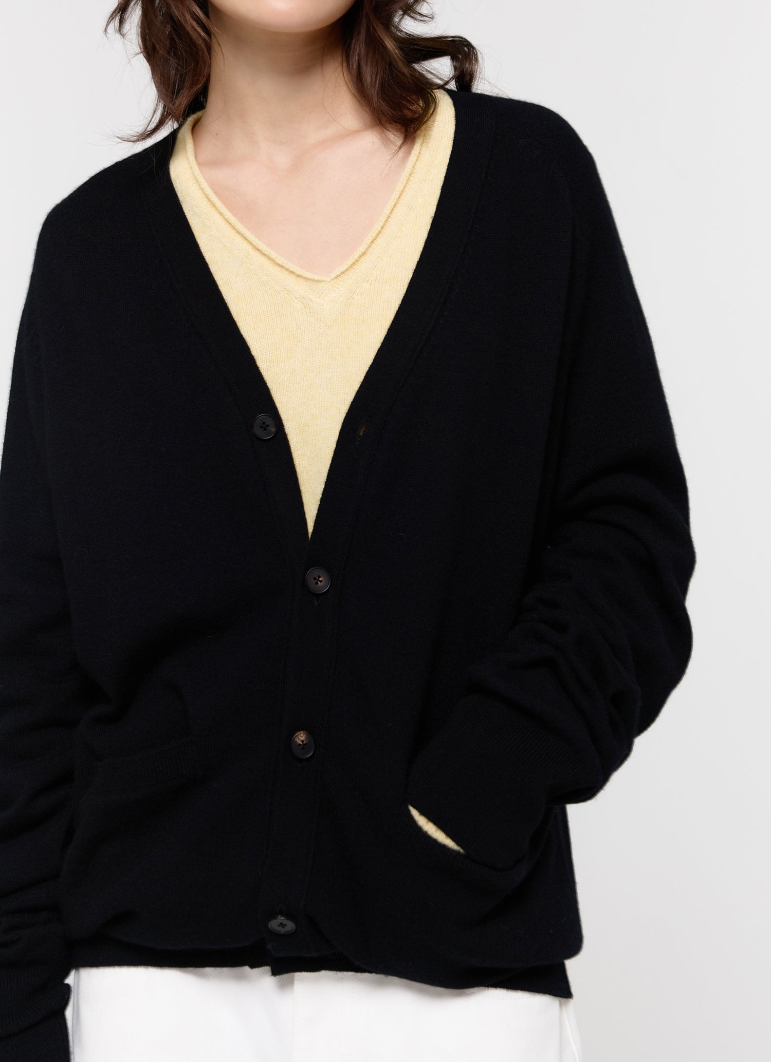 MERINO WOOL LOOSE CARDIGAN