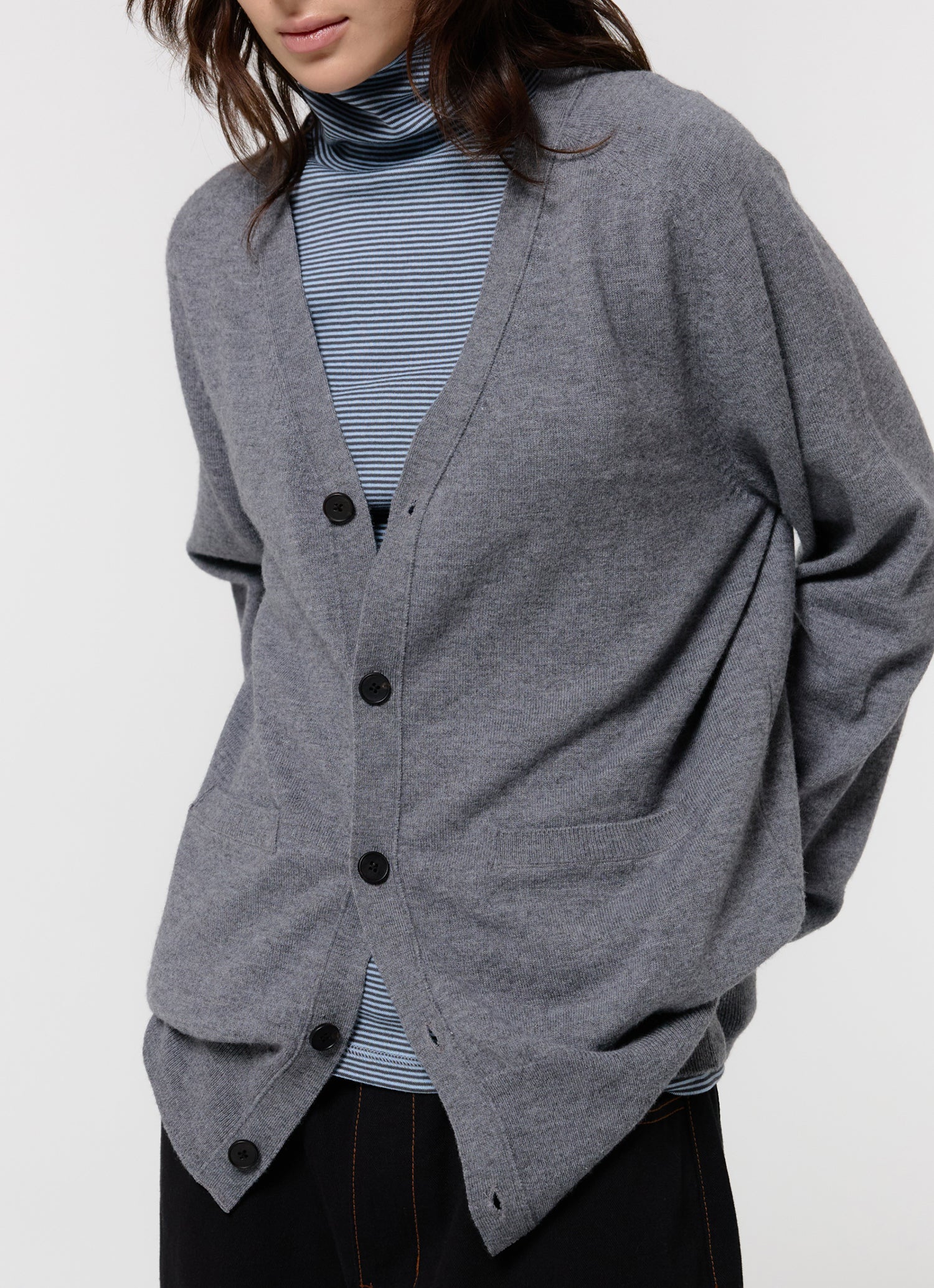 MERINO WOOL LOOSE CARDIGAN
