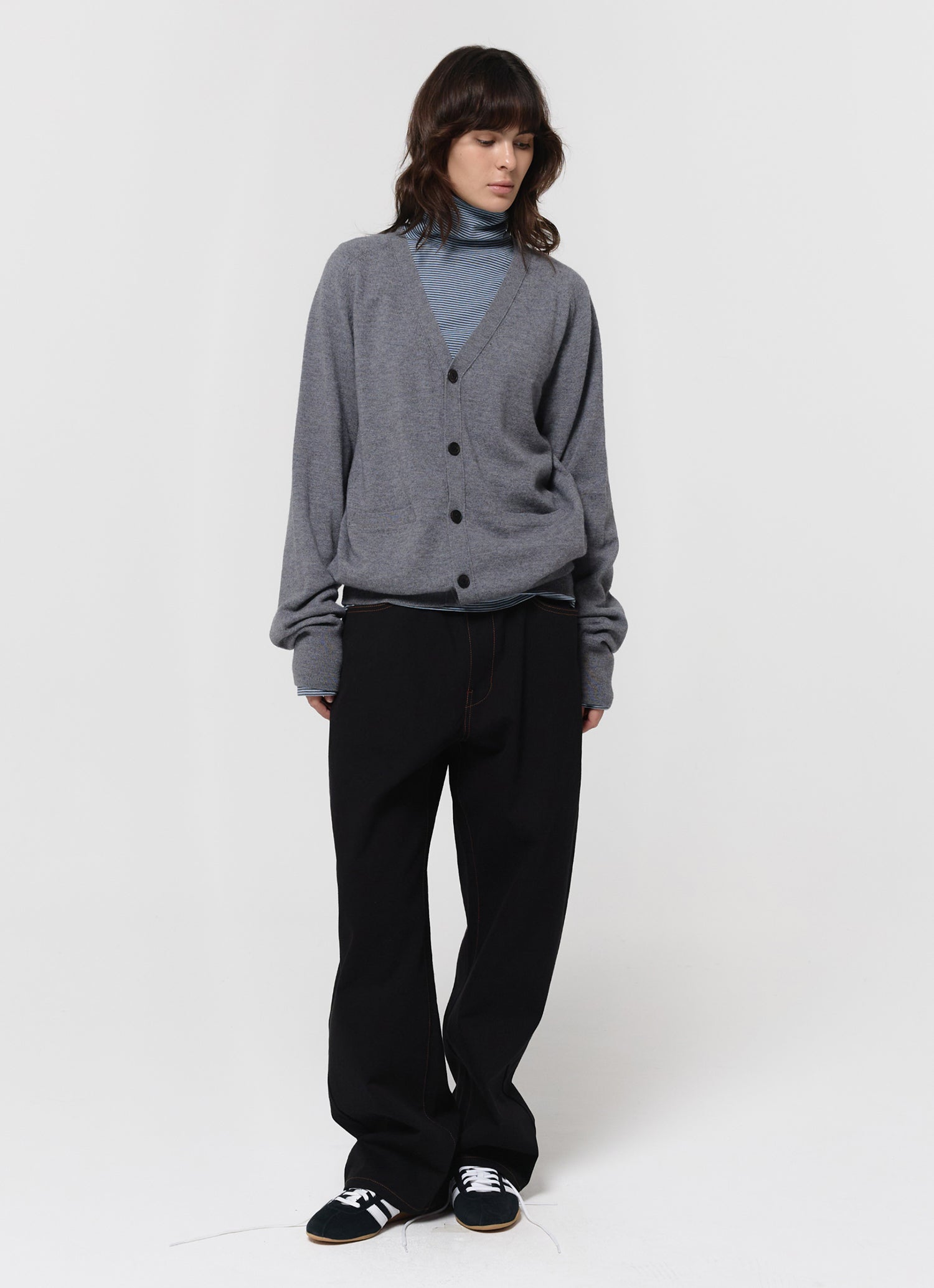 MERINO WOOL LOOSE CARDIGAN