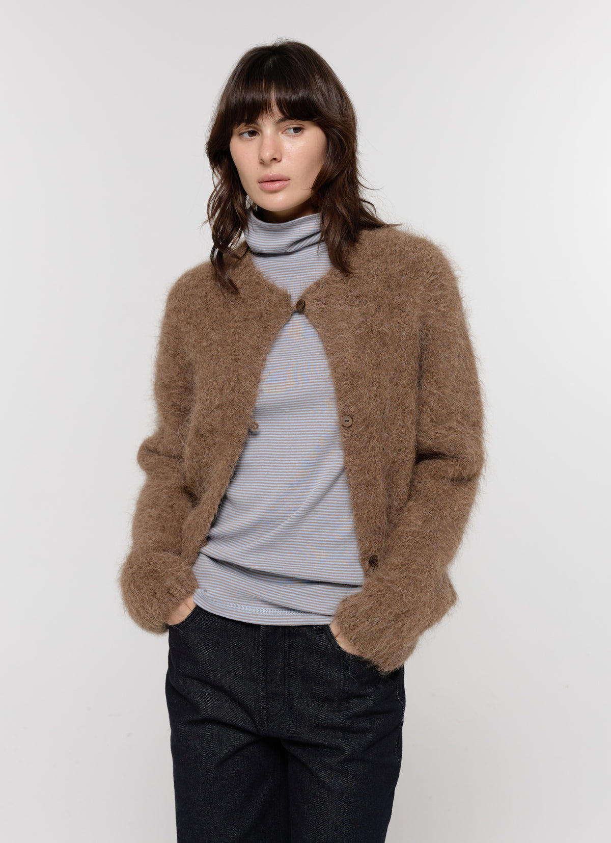 26FW SURI ALPACA BRUSHED CARDIGAN
