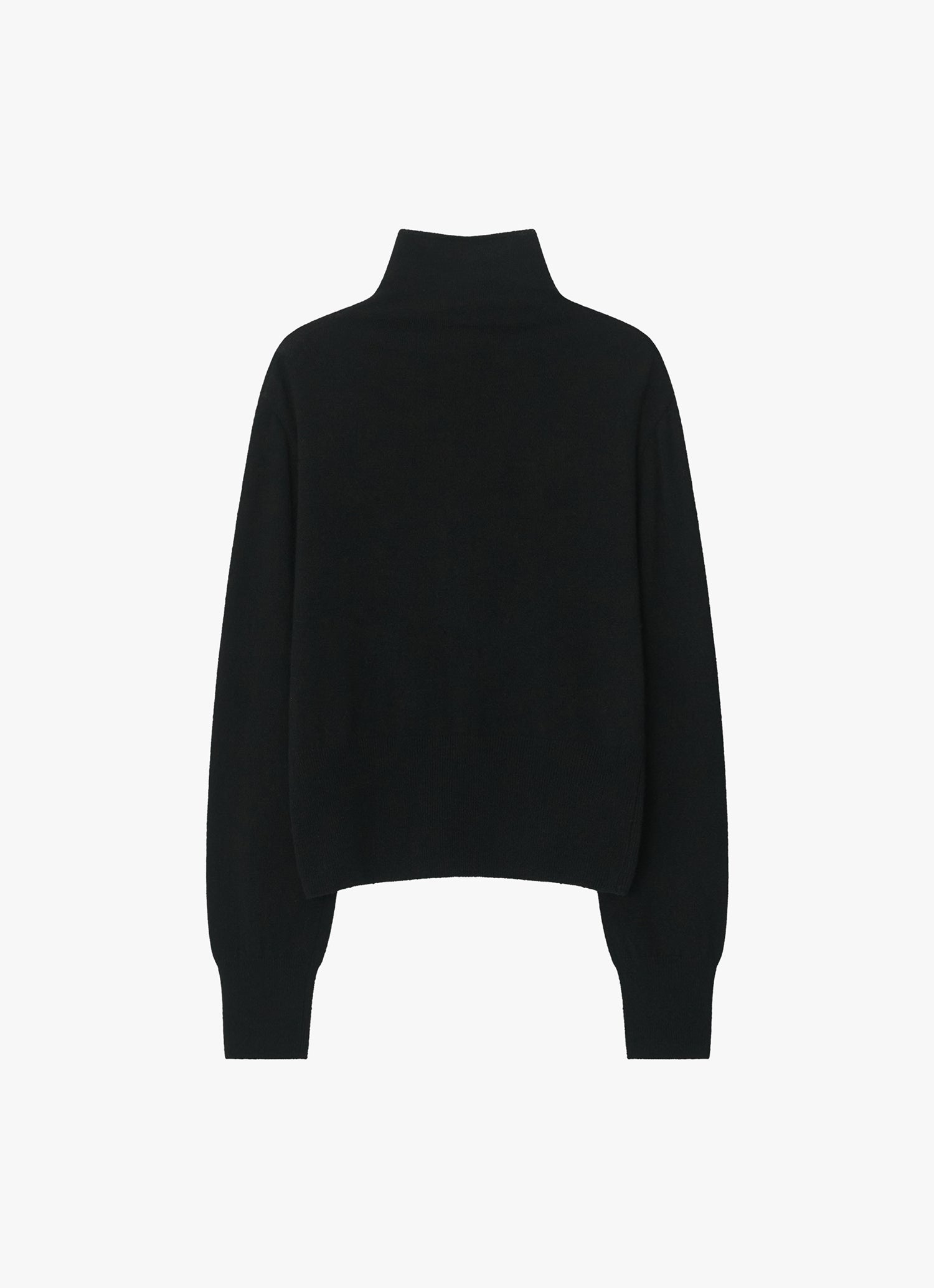 WOOL BLEND HIGH-NECK CARDIGAN