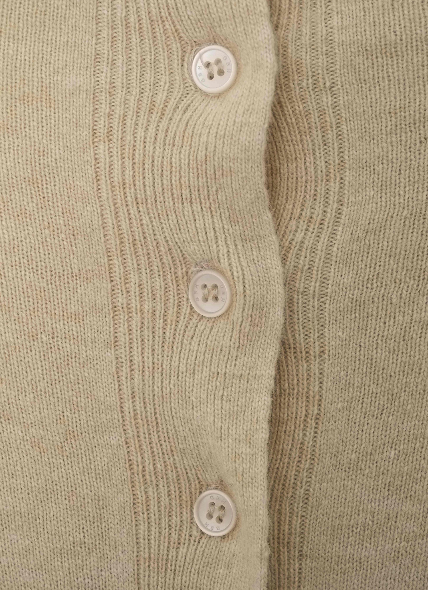WOOL BLEND HIGH-NECK CARDIGAN