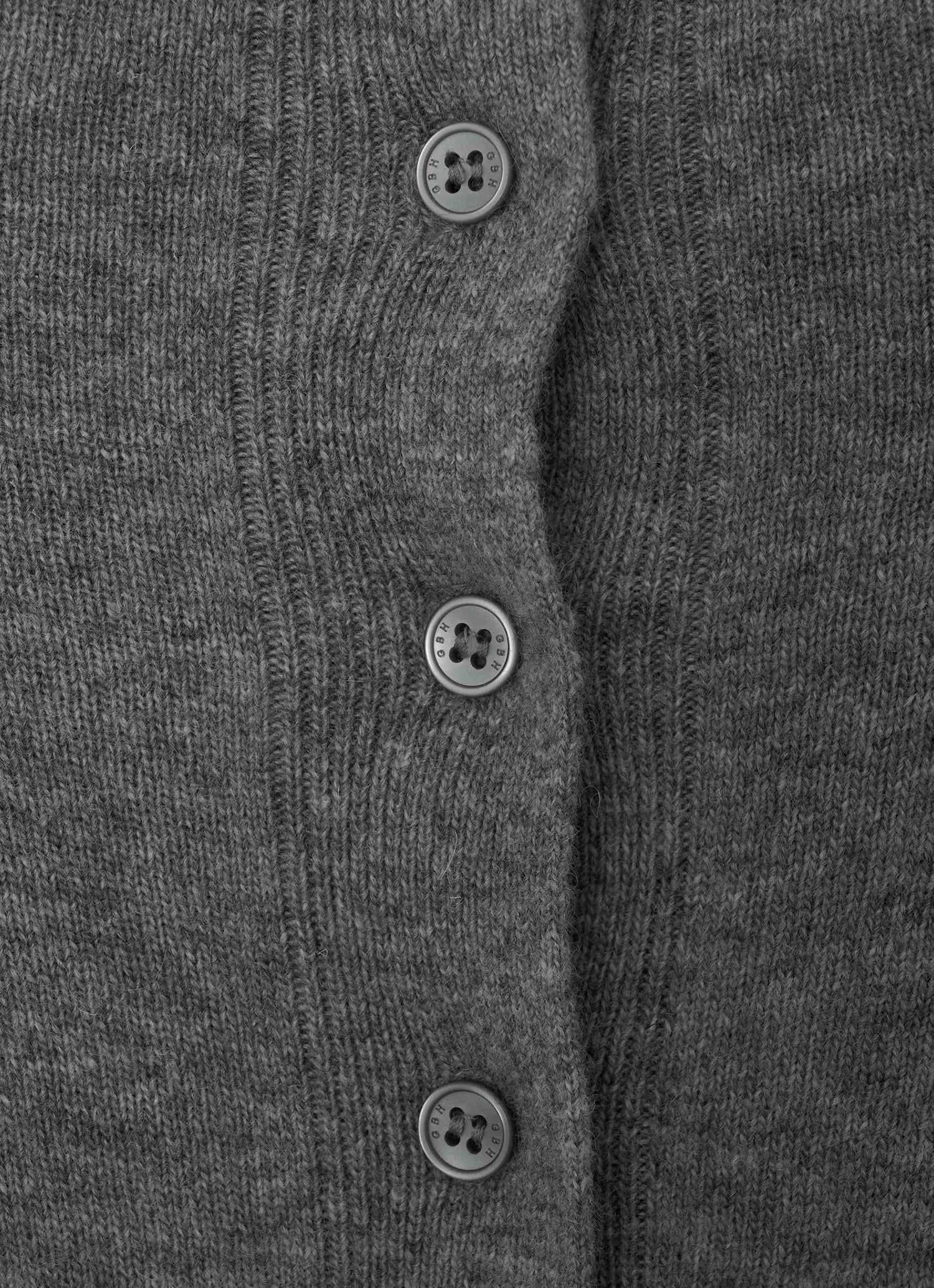 WOOL BLEND HIGH-NECK CARDIGAN