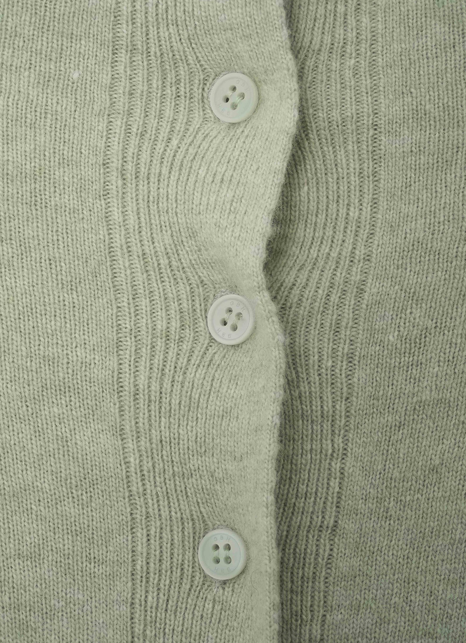 WOOL BLEND HIGH-NECK CARDIGAN