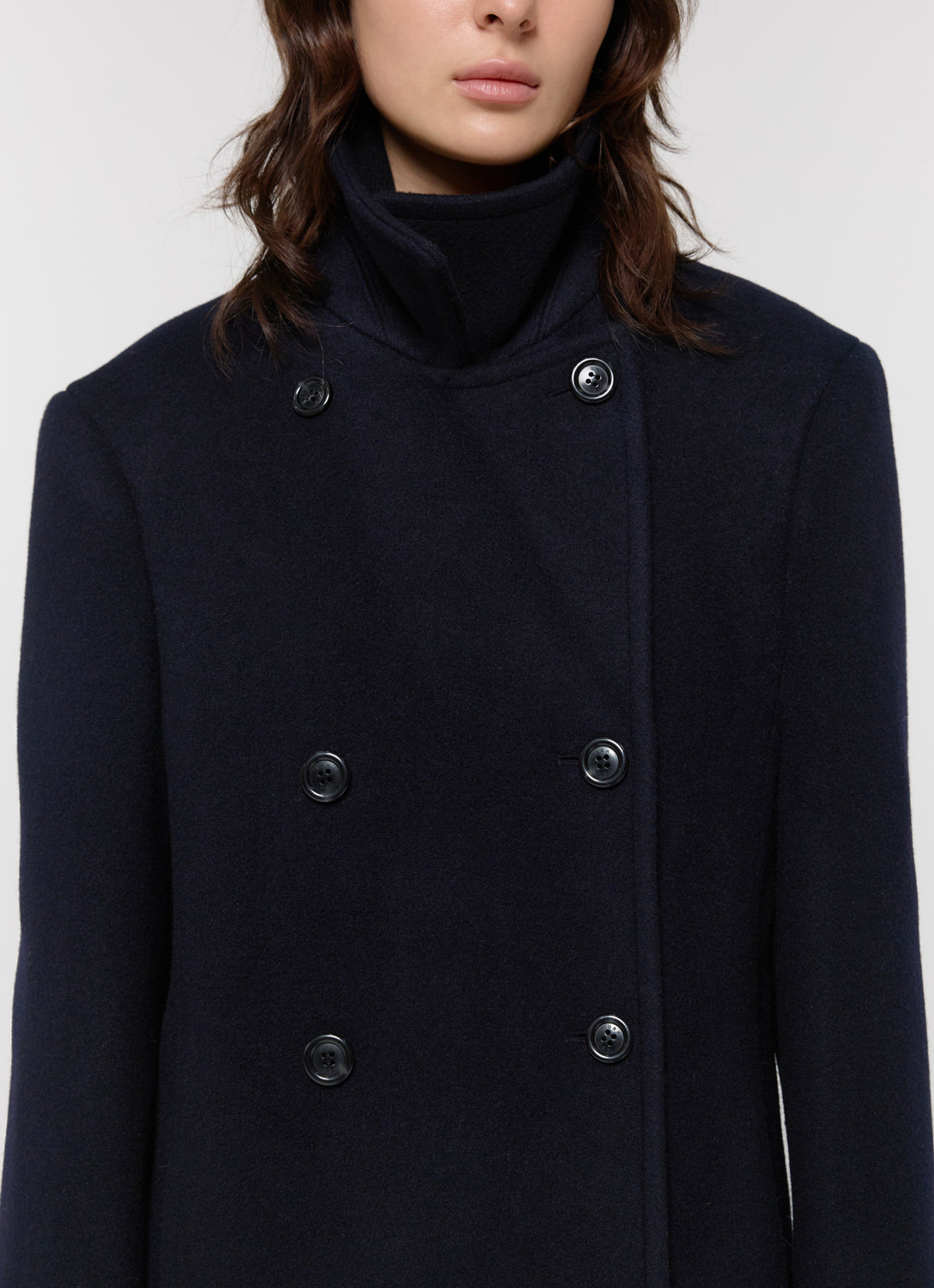 26FW DOUBLE LONG PEA COAT