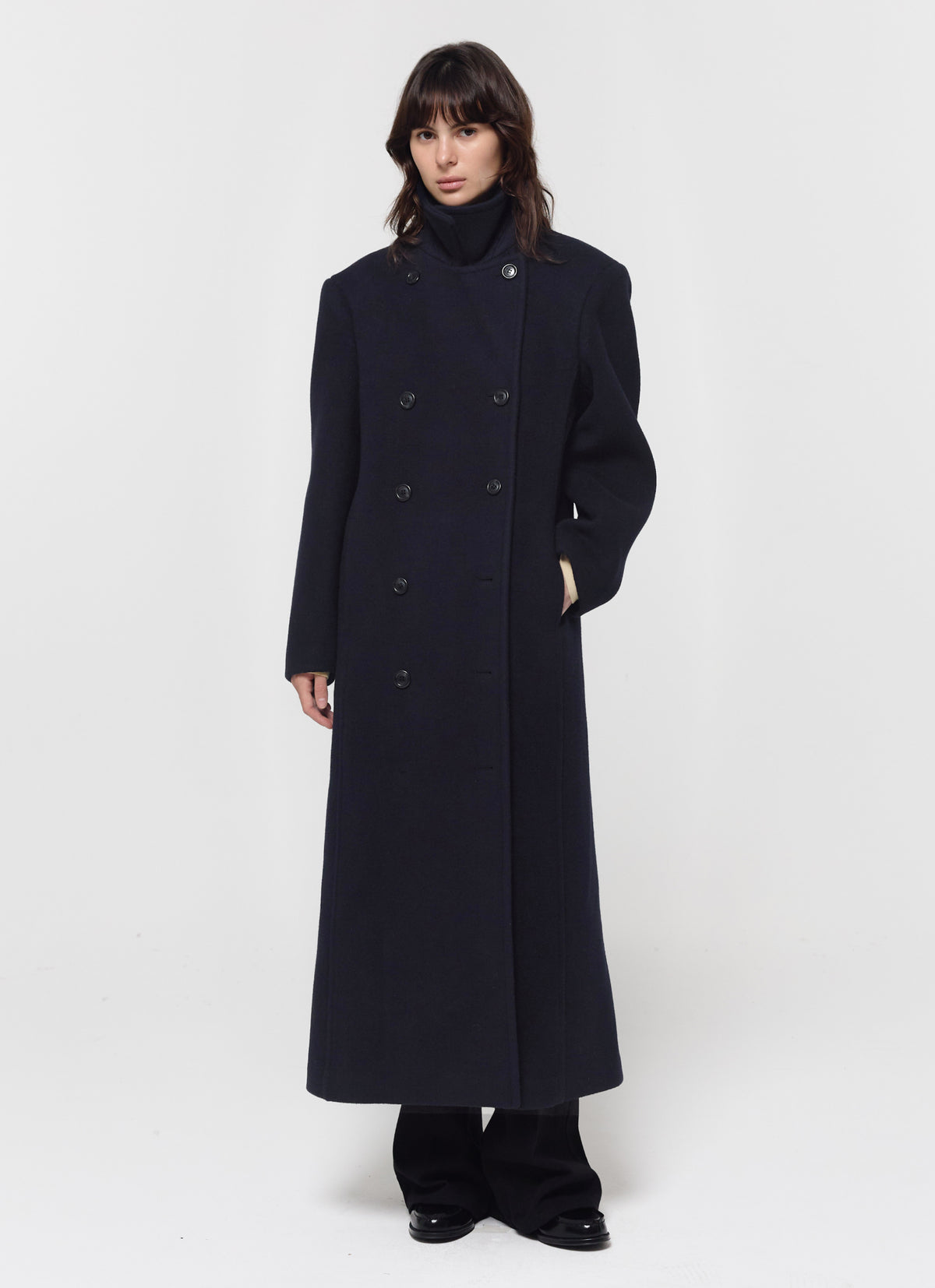 26FW DOUBLE LONG PEA COAT