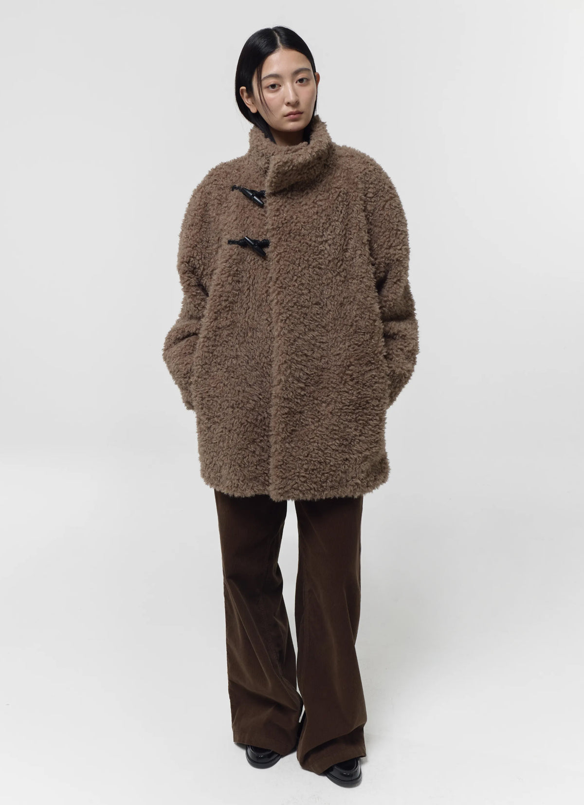 26FW HIGH-NECK TOGGLE FUR COAT