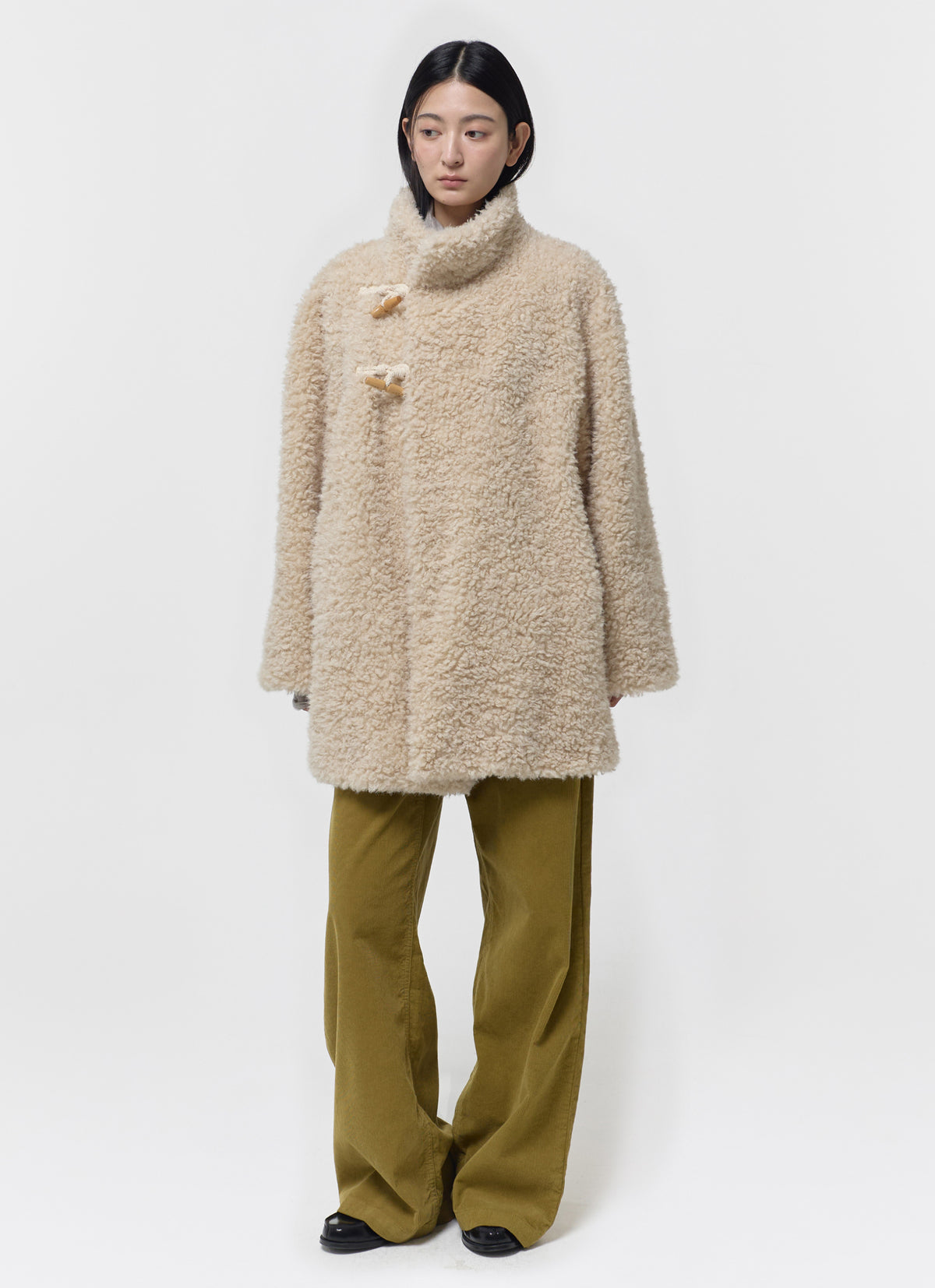 26FW HIGH-NECK TOGGLE FUR COAT