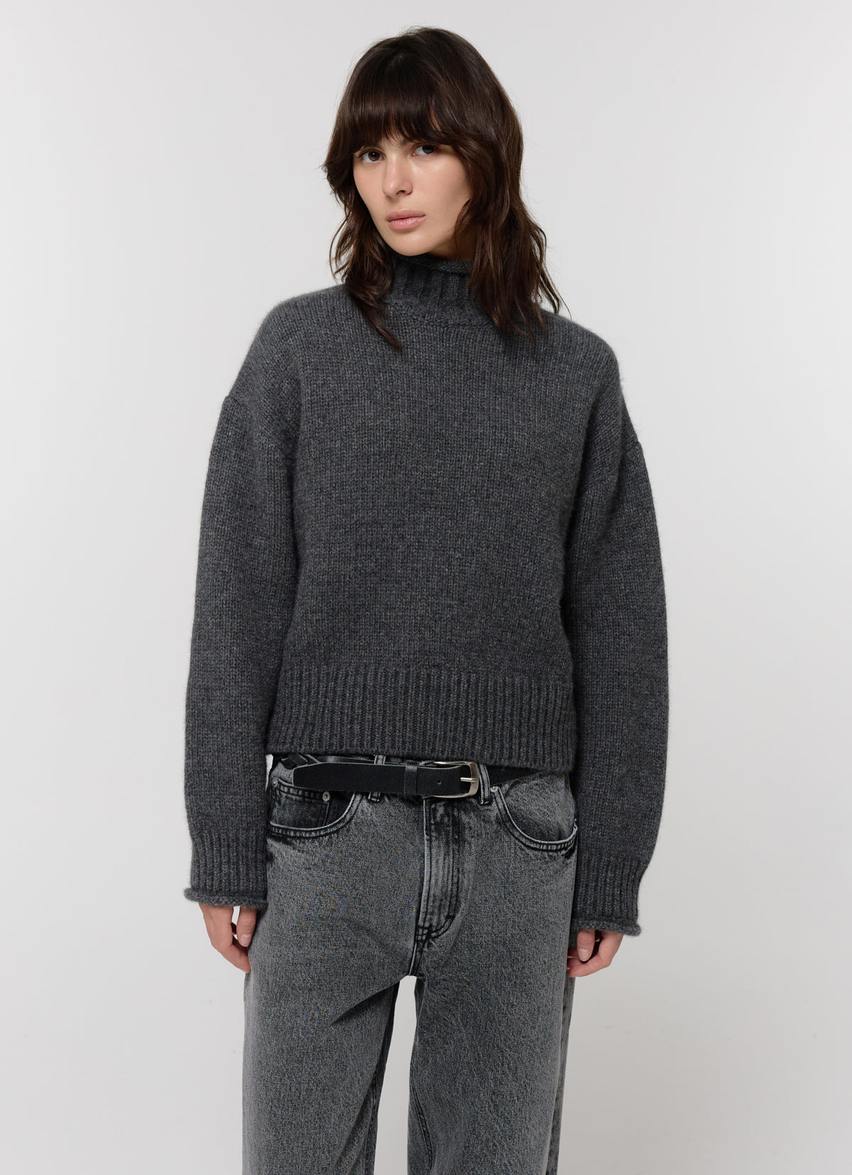 26FW FOX CASHMERE ROLL TURTLENECK