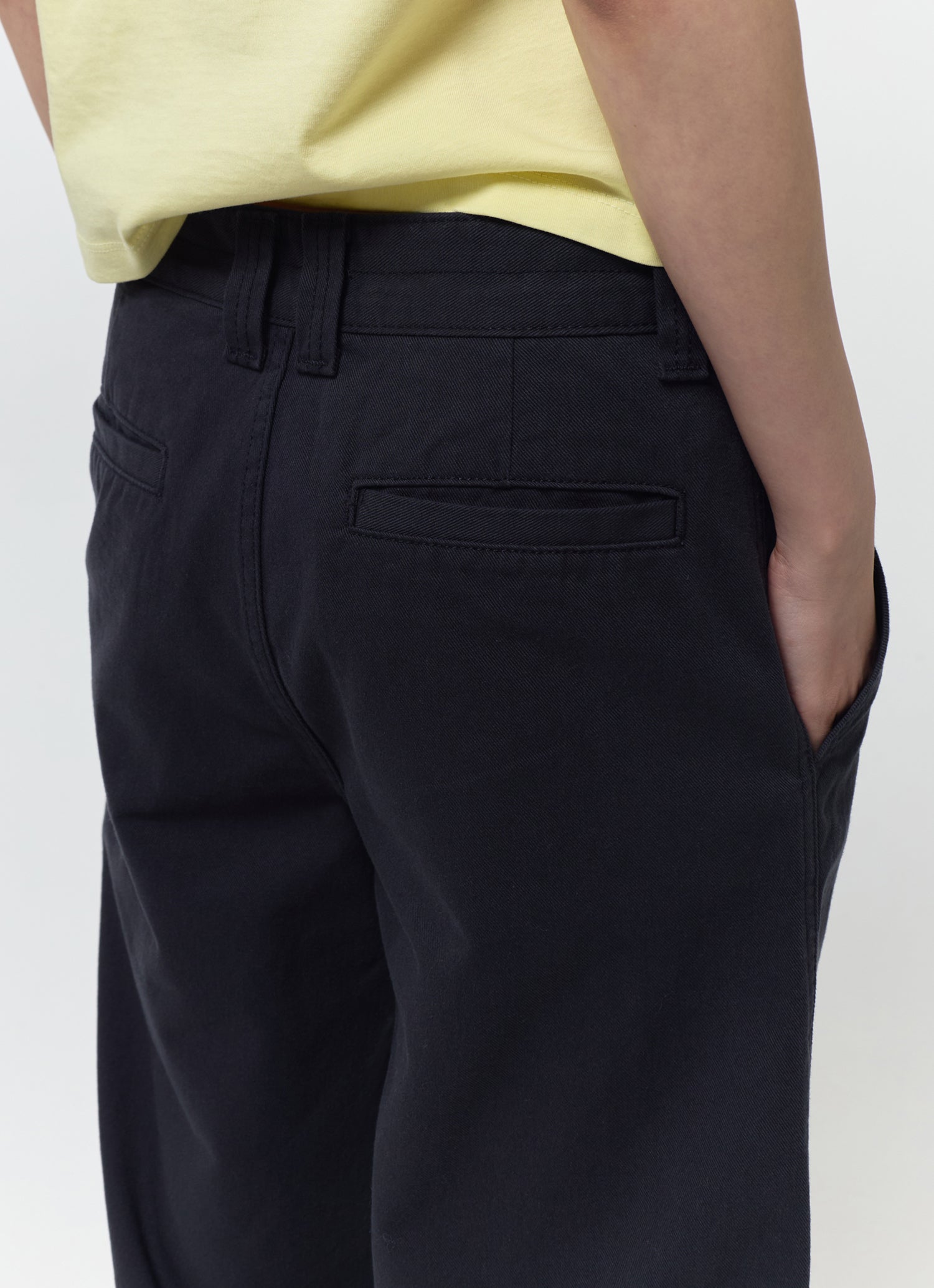 CURVED COTTON PANTS