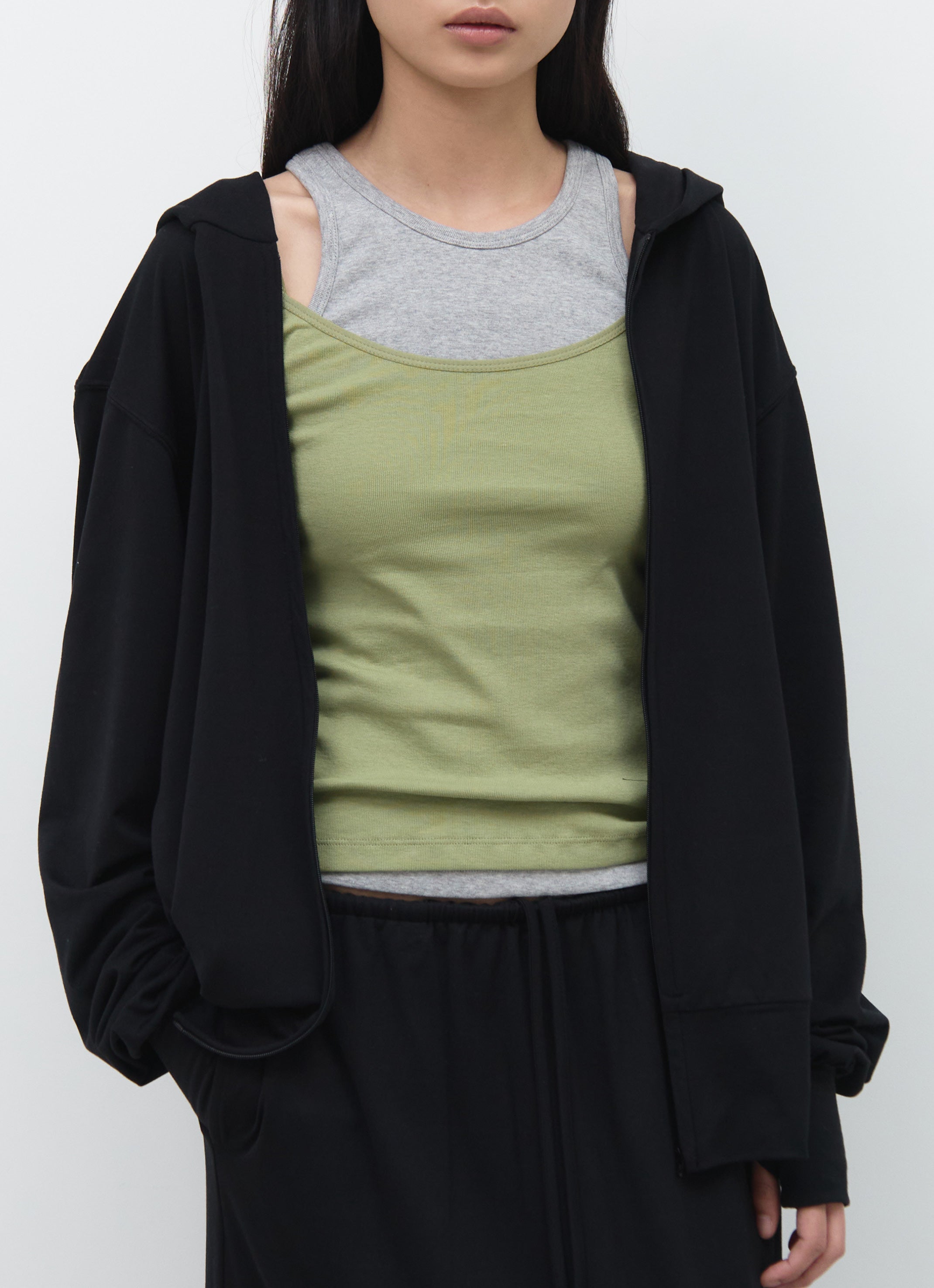 DRAW HOOD ZIP-UP