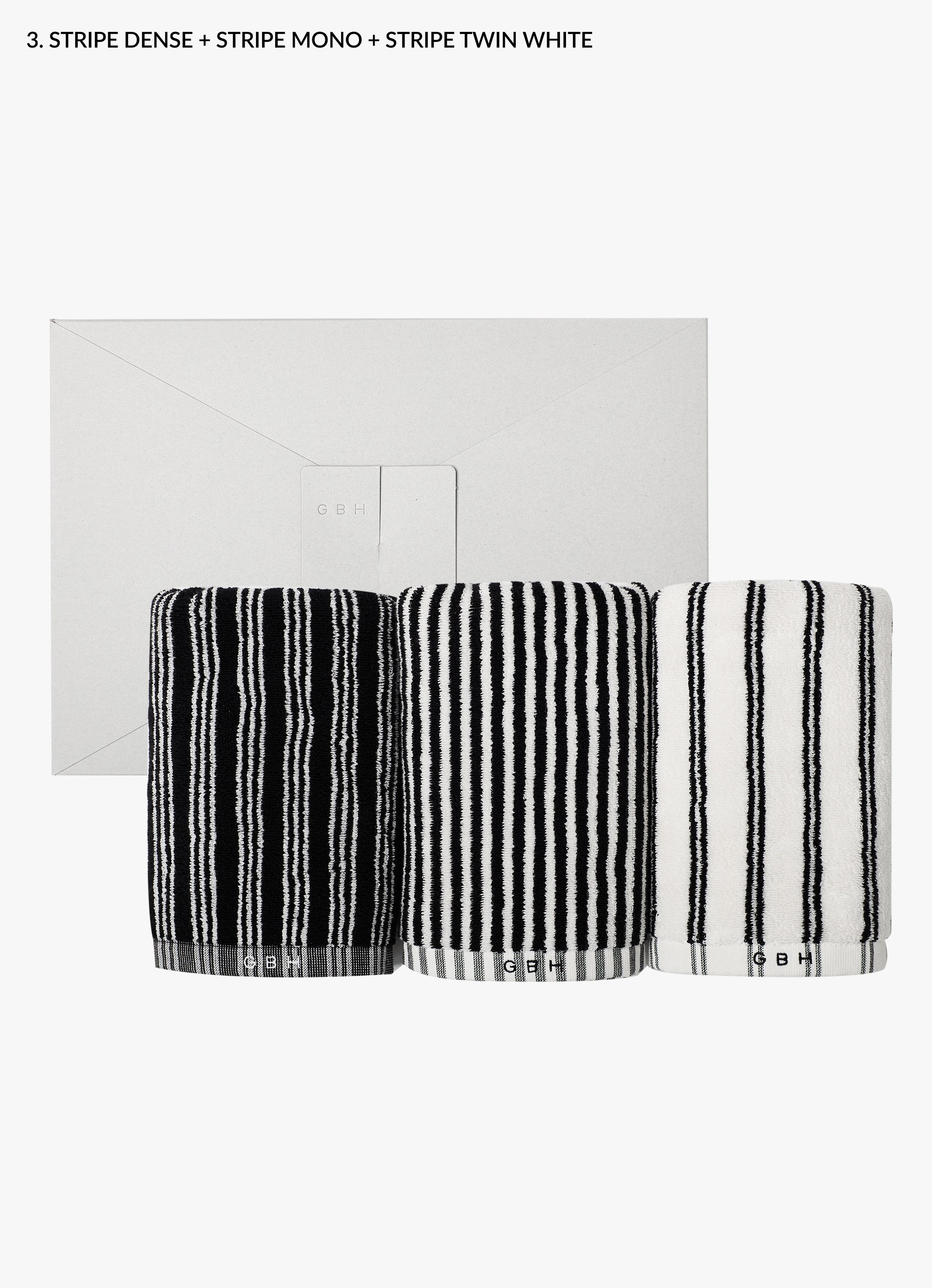 FACE TOWEL / 3P GIFT SET | コットンフェイスタオル 3枚セット | GBH