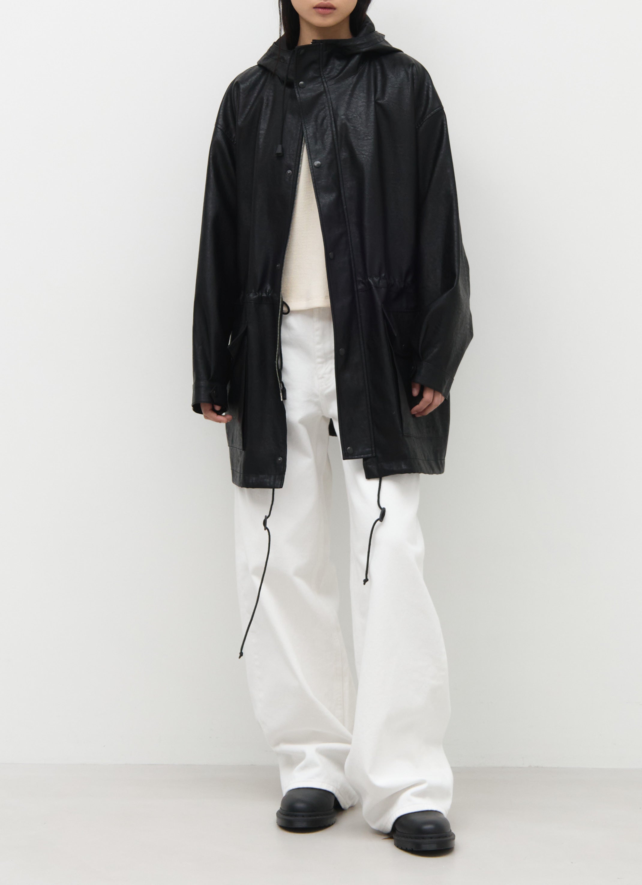 HUNTING FAUX LEATHER JACKET