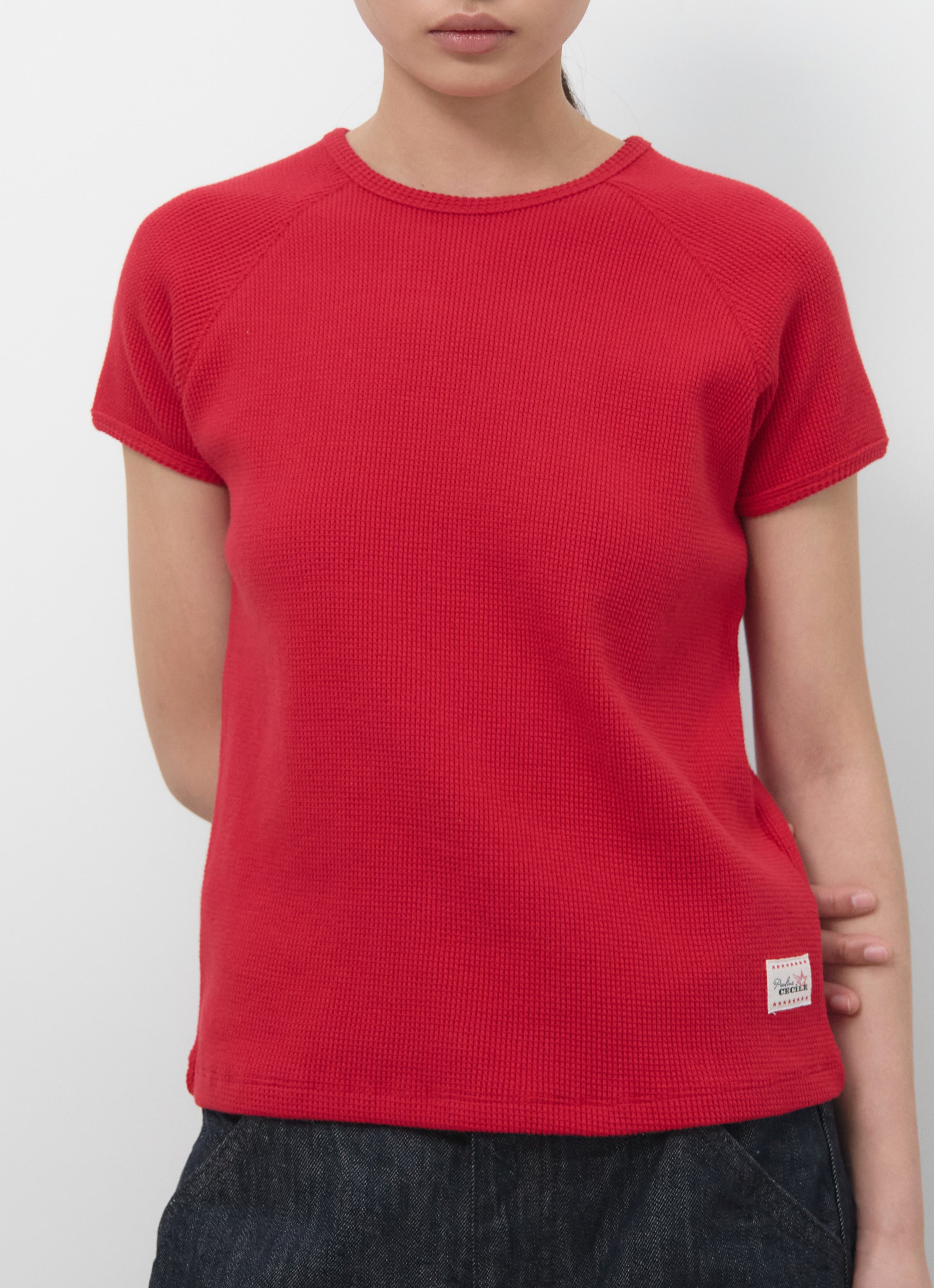 PETITE WAFFLE TOP
