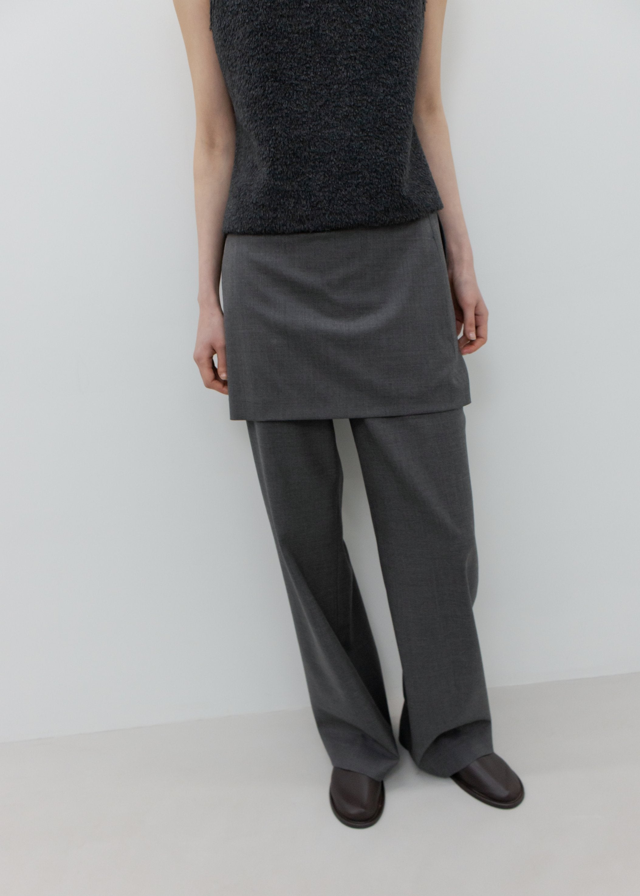 LAYERED SKIRT PANTS