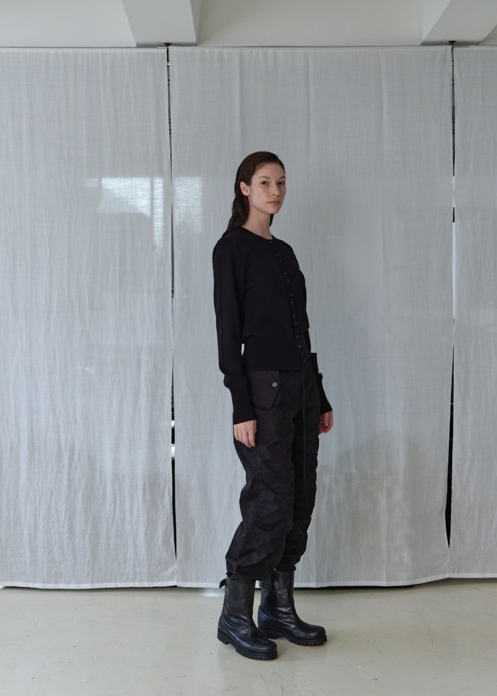パピエpapier Puckering pants/black 2025SS 2025ss パピエpapier Puckering pants /black パンツ