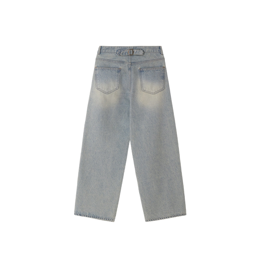 セール】 Tangent Sweden Cinch Back Trousers デニム ワイド