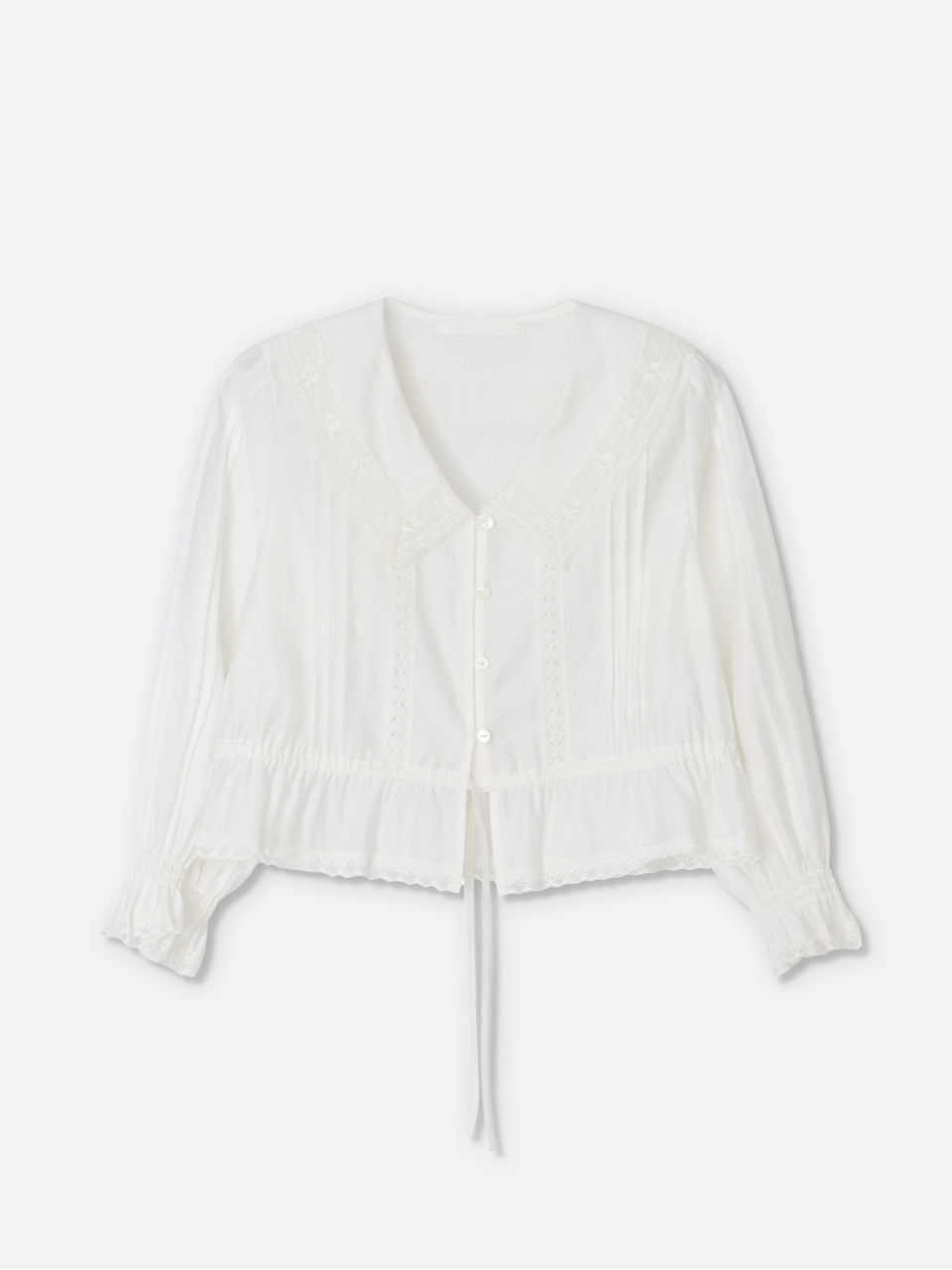 L'Appartement Shirring Blouse ホワイト Shirring Blouse (g027, g034) by Bodyline