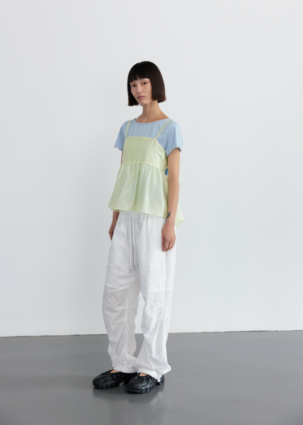 LACE PARACHUTE PANTS