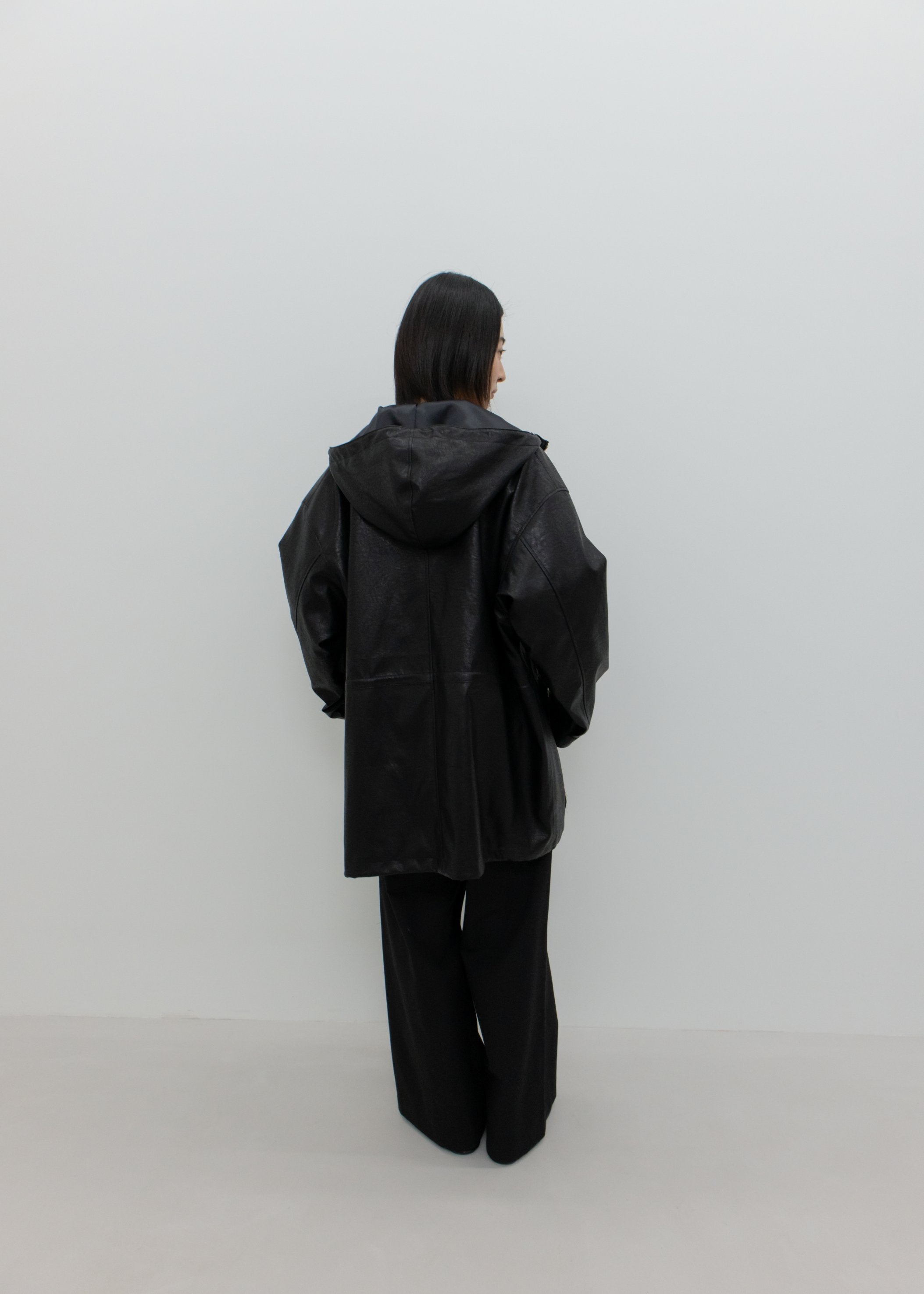 ジャケット・アウター Globe Studios LEATHER HOOD JACKET 'BLACK Globe Studios LEATHER HOOD JACKET 'BLACK