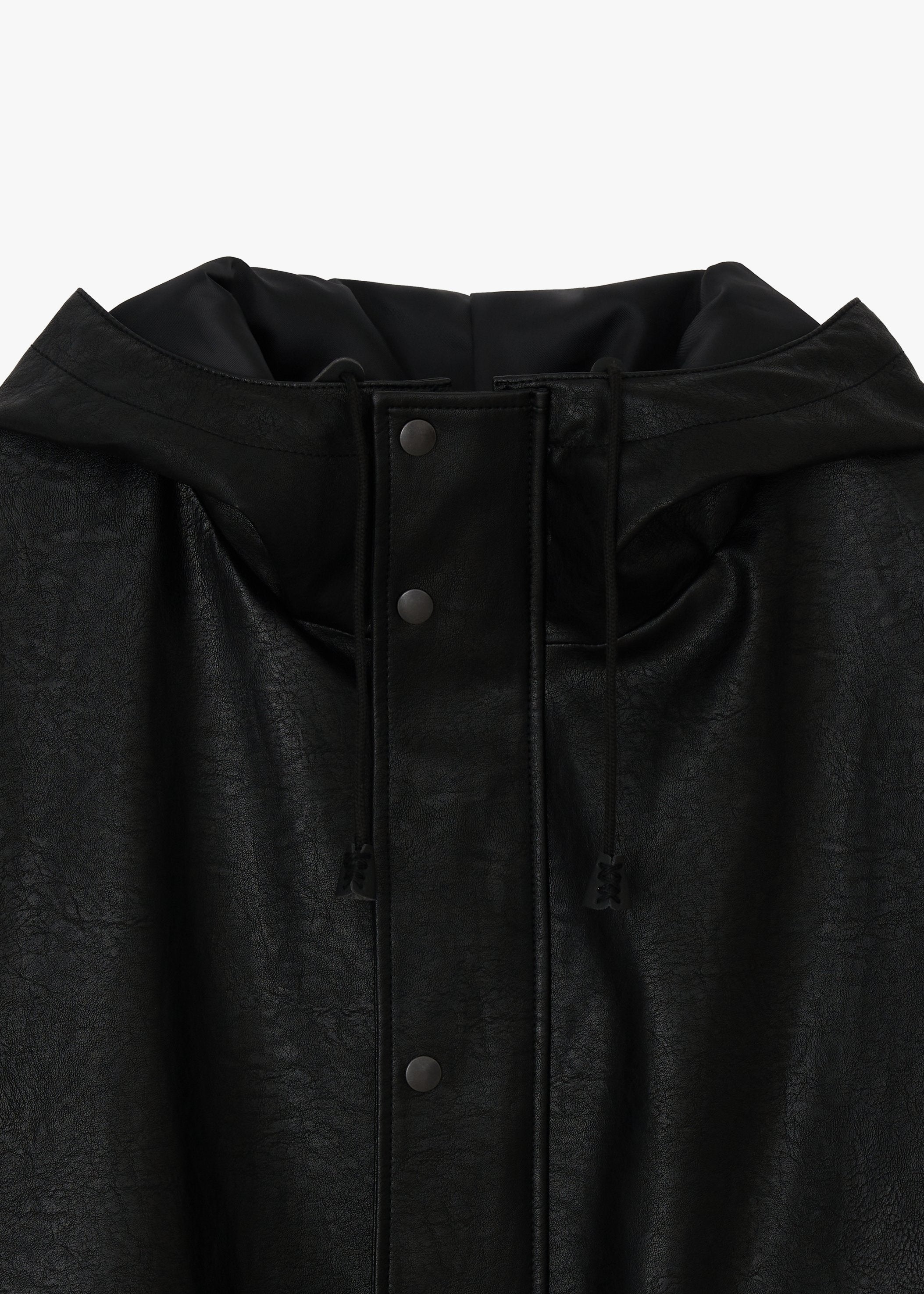 HUNTING FAUX LEATHER JACKET