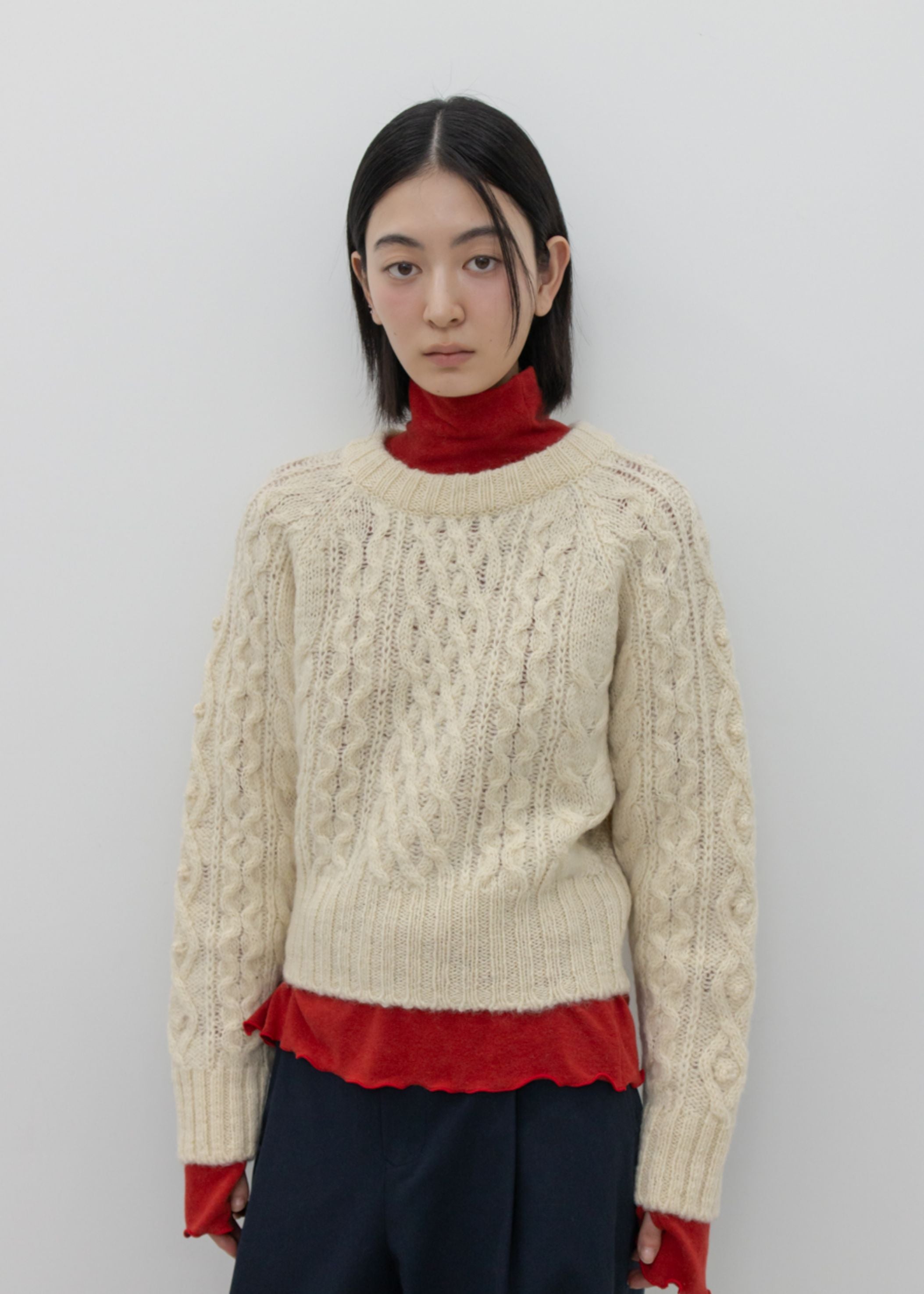 CABLE KNIT SWEATER