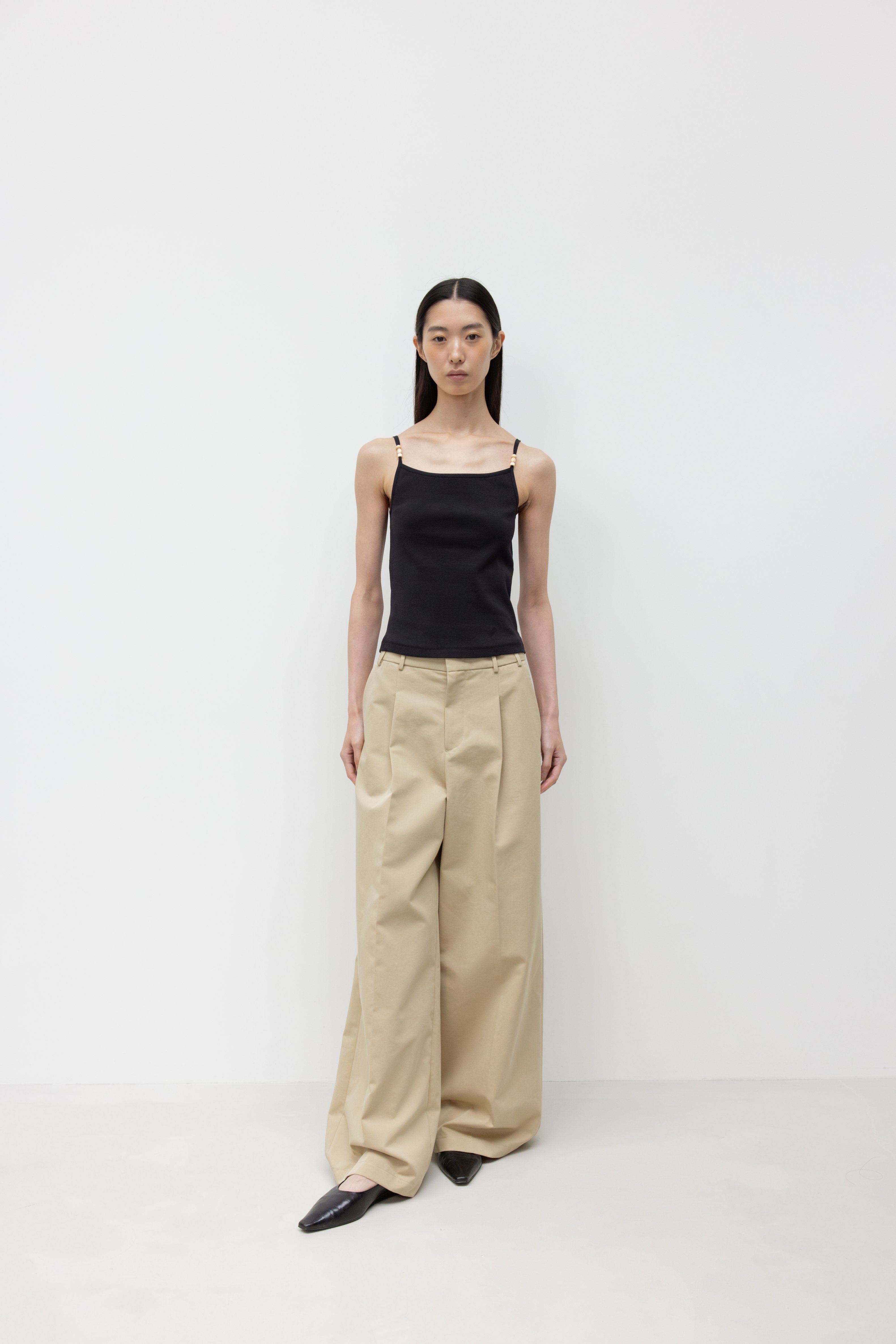 WIDE FIT COTTON PANTS