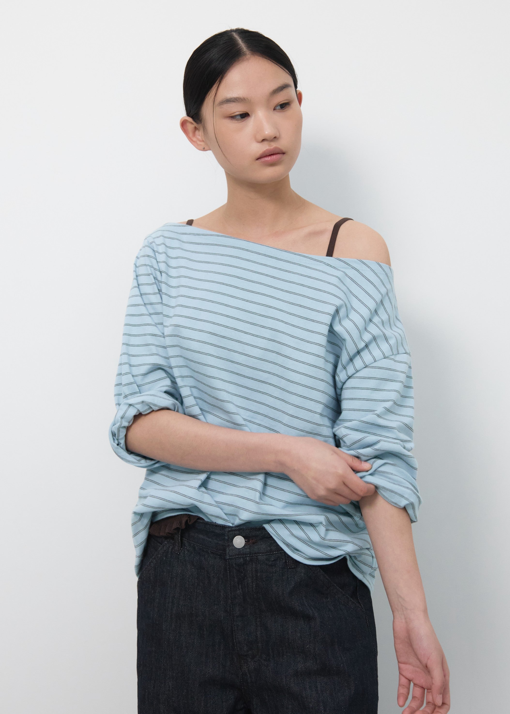 OFF SHOULDER STRIPE TOP